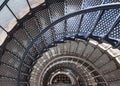 beautiful iron stairs inside the lighthouse from Sankt Augustine Royalty Free Stock Photo