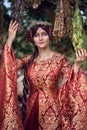 Beautiful Isabella of France, queen of England on Middle Ages period Royalty Free Stock Photo