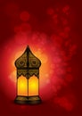 Beautiful Islamic Lamp for Eid / Ramadan Celebrations - Vector Royalty Free Stock Photo