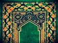 Beautiful Islamic praying carpet Royalty Free Stock Photo