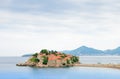 Beautiful Island and Luxury Resort Sveti Stefan, Montenegro. Balkans, Adriatic sea, Europe. Royalty Free Stock Photo