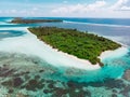 Beautiful island of Maldives with white sandy beach
