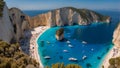 Beautiful island Zakynthos Greece vacation relaxation concept chic