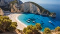 Beautiful island Zakynthos Greece vacation relaxation concept chic sunny