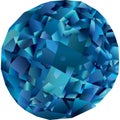 Beautiful isolated blue topaz