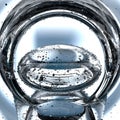 Beautiful isolated 3D rendering of transparent atmospheric water reflections and refractions fresh and clean graphic design