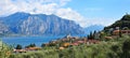 Beautiful italian landscape around garda lake, near malcesine