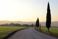 Beautiful italian landscape at dusk