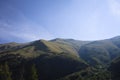 Beautiful italian landscape with hills and mountains on a sunny day Marche, Italy Royalty Free Stock Photo