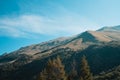 Beautiful italian landscape with hills and mountains on a sunny day Marche, Italy Royalty Free Stock Photo