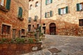 Beautiful Italian street of  small old provincial town Royalty Free Stock Photo