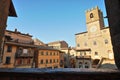 Beautiful Italian street of  small old provincial town Royalty Free Stock Photo