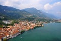 Beautiful italian town Lovere on Iseo lake Royalty Free Stock Photo