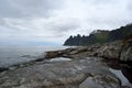 The beautiful jagged mountain of Okshornan on senja island