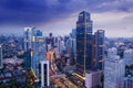 Beautiful Jakarta cityscape with modern skyscrapers