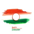 Beautiful 26 january indian flag theme republic day design