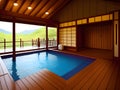 beautiful Japan onsen room , AI Generated