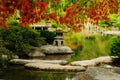 Beautiful Japanese Garden in autumn Royalty Free Stock Photo