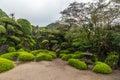 Beautiful Japanese garden in Chiran Samurai district in Kagoshima, Japan Royalty Free Stock Photo