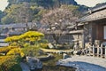 Beautiful Japanese Garden inside Sengan-en in Kagoshima, Japan Royalty Free Stock Photo