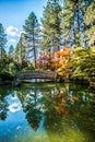 The beautiful Japanese Garden at Manito Park in Spokane, Washingon Royalty Free Stock Photo