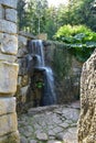 A beautiful Japanese garden explored on a sunny summer day. Royalty Free Stock Photo