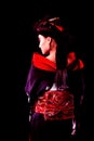Beautiful Japanese girl in kimono Royalty Free Stock Photo