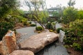 Beautiful japanese stone garden landscape Royalty Free Stock Photo