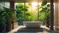 Beautiful Japanese style bathroom interior modern traditional indoor