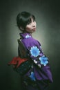 Beautiful japanese woman in traditional kimono Royalty Free Stock Photo