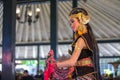 Beautiful Javanese dance as part of tourist attraction at Yogyakarta Sultan's palace, 26 February 2022 Royalty Free Stock Photo