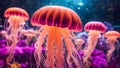 Beautiful jellyfish in the aquarium.