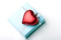 Beautiful jewelry gift box valentine day heart Royalty Free Stock Photo