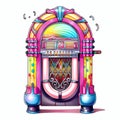 beautiful Jukebox clipart illustration Royalty Free Stock Photo