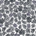Beautiful Jungle Pattern. Repeating Monochrome Design
