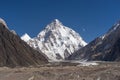 Beautiful K2 mountain and Baltoro glacier