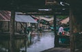 Beautiful Kampot river of Cambodia in Southeast Asia Royalty Free Stock Photo