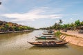 Beautiful Kampot river of Cambodia in Southeast Asia Royalty Free Stock Photo