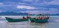 Beautiful Kampot river of Cambodia in Southeast Asia Royalty Free Stock Photo