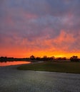 Beautiful Kansas Road and Sunset Landscape