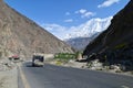 Beautiful Karakoram Highway in Gilgit-Baltistan, Pakistan Royalty Free Stock Photo