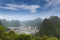 Beautiful karst mountain landscape around yangshuo