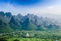 Beautiful karst mountain landscape in guilin Royalty Free Stock Photo