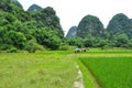 Beautiful karst rural scenery at Guilin, China Royalty Free Stock Photo