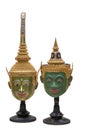 Beautiful Khon Masks Ramayana epic Royalty Free Stock Photo