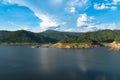 Beautiful Khun Dan Prakarn Chon dam and perfect forest in the clear sky