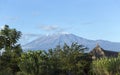 Beautiful Kilimanjaro mountain with a small cap of snow