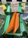 Beautiful King Salmon Fillets at the Fish Market Royalty Free Stock Photo