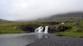 Beautiful Kirkjufell Waterfall in Iceland in Summer