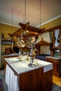 Beautiful kitchen old-style interior with wood furniture